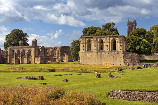 Ruiny Glastonbury Abbey, Somerset, Anglia — Zdjęcie stockowe