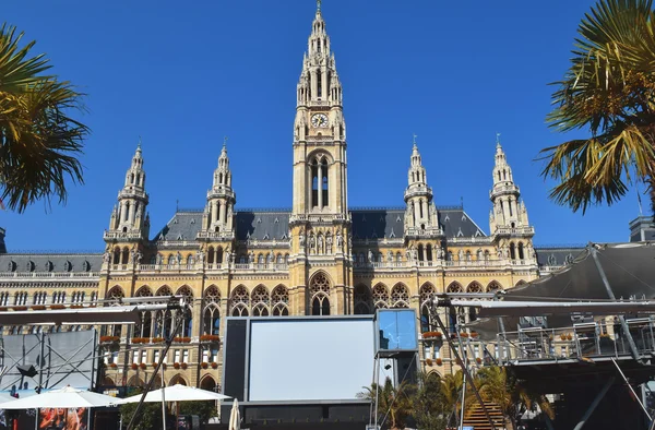 Rathaus (Municipio) a Vienna — Foto Stock