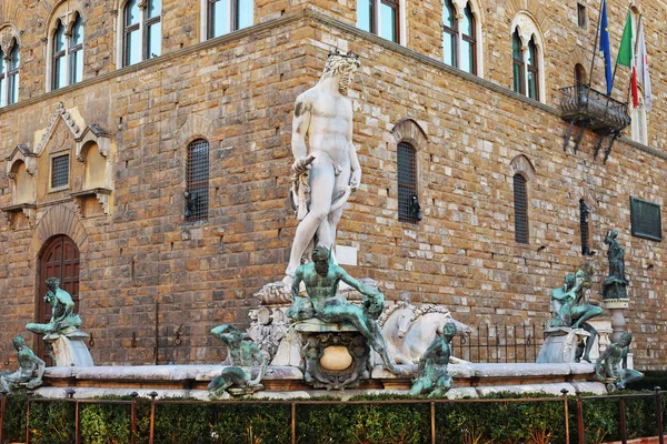 Fontaine de Neptune à Florence, Italie — Photo