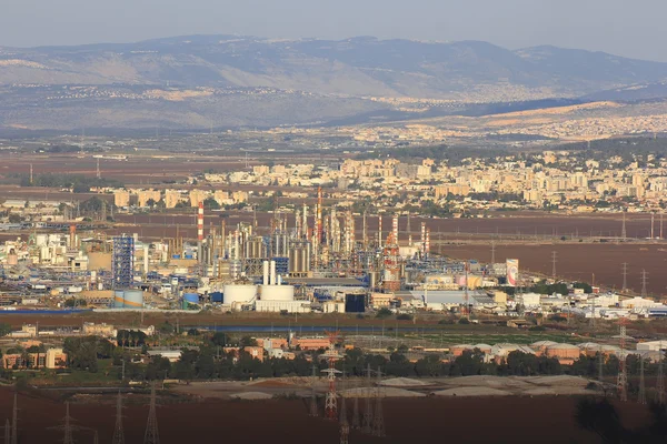 Fabrikalarda Bay Haifa, İsrail — Stok fotoğraf