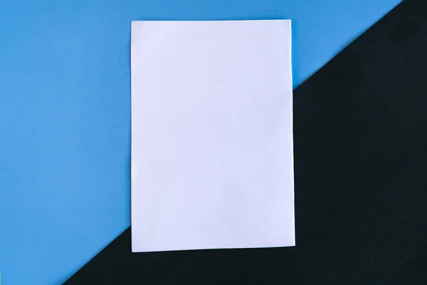 Mockup Bianco Vuoto Sullo Sfondo Colori Copia Spazio Testo — Foto Stock
