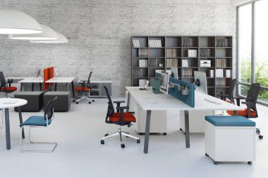 Çağdaş boş ofis. Modern ofis iç tasarımı