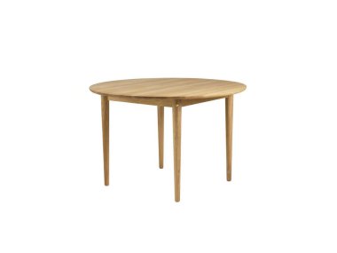 Klasik yuvarlak ahşap kahve masası.