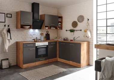 Minimum İskandinav tarzında modern lüks mutfak.