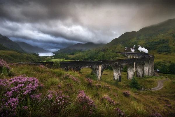 Glenfinnan Viyadüğü, İskoçya — Stok fotoğraf