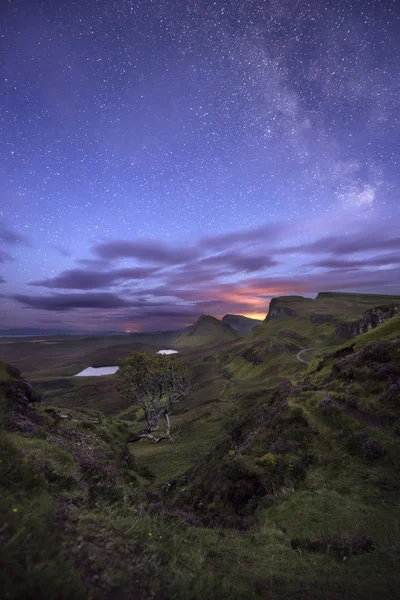 Quiraing vista à noite — Fotografia de Stock