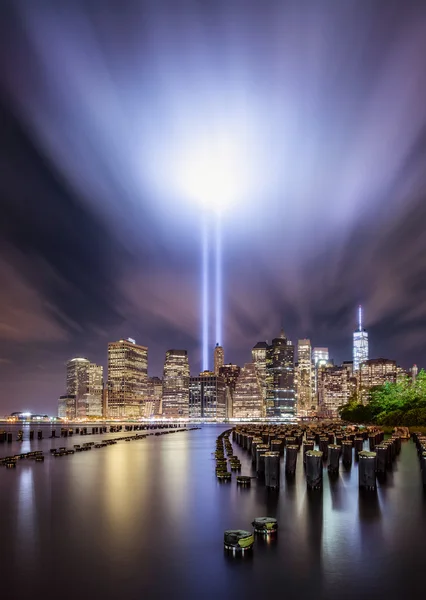 Tribute ligths, New York City — Stock Photo, Image