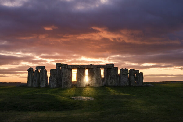 Sunset over Stonehenge