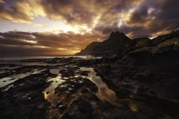 Kanarieöarna sunset — Stockfoto