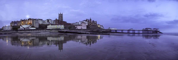 Cromer pano, Storbritannien Stockbild