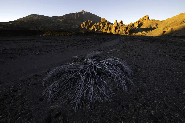 Puesta de sol sobre el Teide vulcano — Foto de Stock