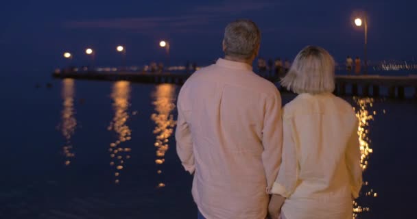 밤에 바다에 의해 사랑에 수석 부부 — 비디오