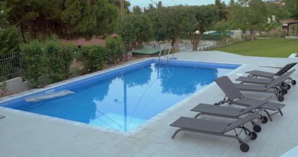 Open-Air Swimming Pool in Villa or Hotel — Stock Video