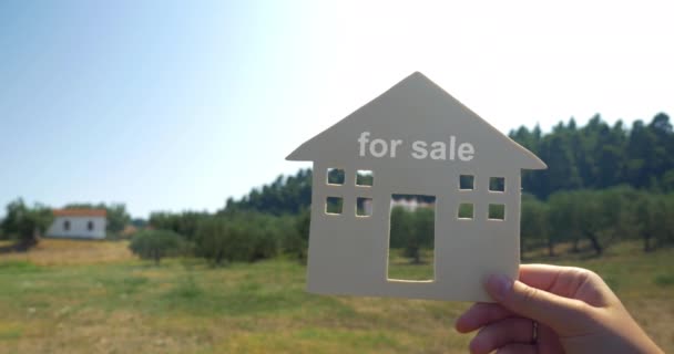Dom na sprzedaż ogłoszenia — Wideo stockowe