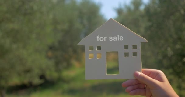 Summer house for sale advertising — Stock Video