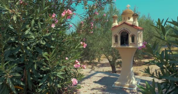 Geleneksel Anıtı Chapel Kandylakia Yunanistan — Stok video