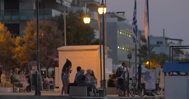 Calle de la ciudad nocturna — Vídeos de Stock