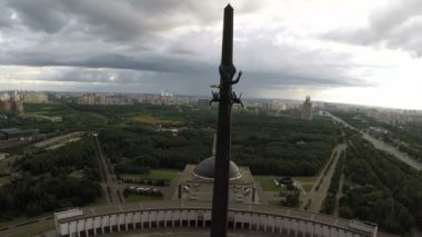 Poklonnaya Hill, Moskova zafer anıtı. Havadan görünümü