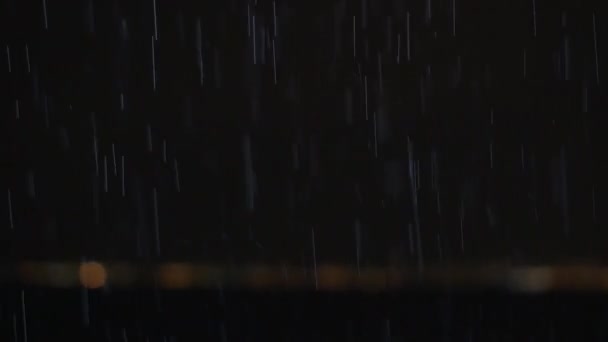 Regenwetter in der Nacht — Stockvideo