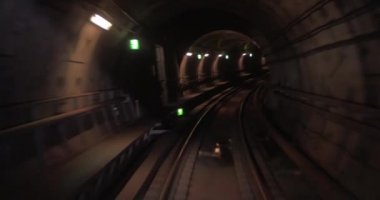 Metro'ya, kabin görünümü taşıma tren