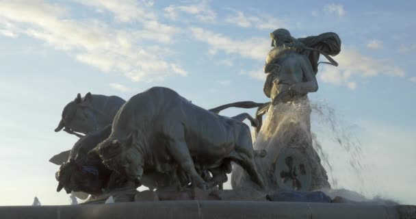 La fontaine Gefion à Copenhague, Danemark — Video