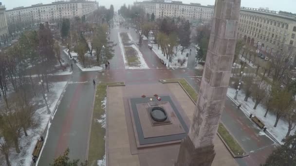 Platz der gefallenen Kämpfer in Wolgograd, Russland — Stockvideo