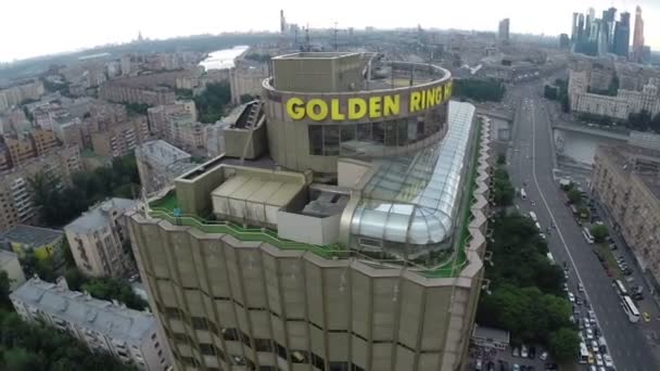 Golden Ring Hotel in Moskou, luchtfoto — Stockvideo