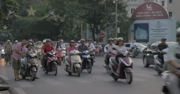 Miasto motocykli. Hanoi, Wietnam — Wideo stockowe