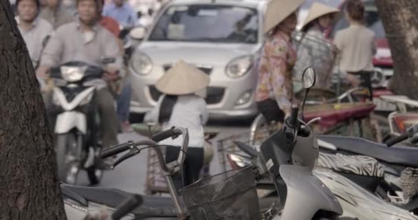 Transport in der Stadt Hanoi, Vietnam — Stockvideo