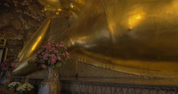 Wat Pho fekvő Buddha, Thaiföld — Stock videók