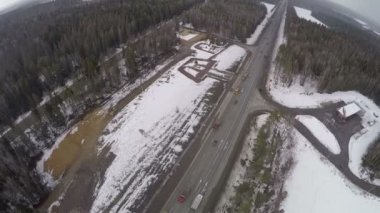 Panorama üstünden karayolu Smolensk-Moskova, Rusya Federasyonu