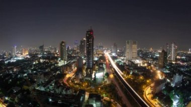 Gece, Tayland Bangkok Timelapse hayat