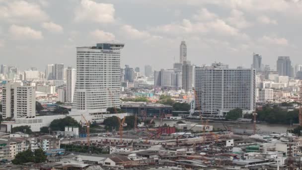 Zeitraffer-Aufnahme von Baugebiet, Bangkok, Thailand — Stockvideo