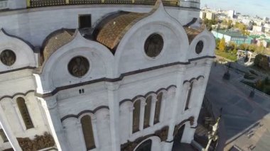 İsa Katedrali şehir Moskova Rusya çerçevede kurtarıcı havadan görünümü