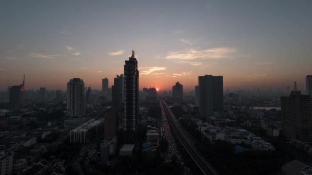 Timelapse світанку над Бангкоком, Таїланд — стокове відео