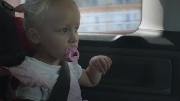 Travelling with a pacifier — Stock Video