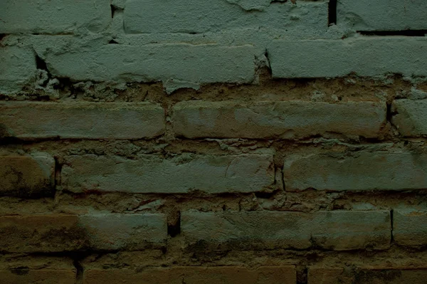 Vecchi mattoni di argilla rettangolare sottile in muratura — Foto Stock