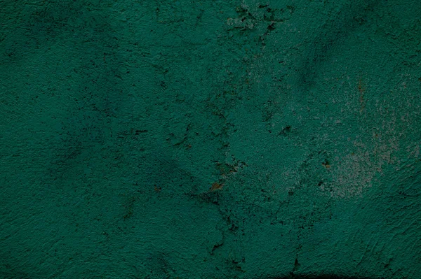 Grunge cracked forest green wall background — 图库照片
