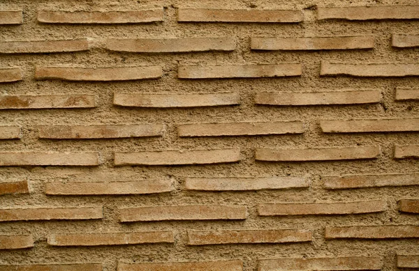 Textura de fundo de parede de tijolo velho com tijolos longos — Fotografia de Stock