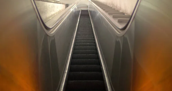 Empty escalator moving up — Stock Photo, Image