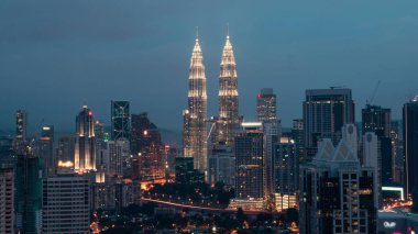Kuala Lumpur, Malezya 'da gece değişimi zamanı