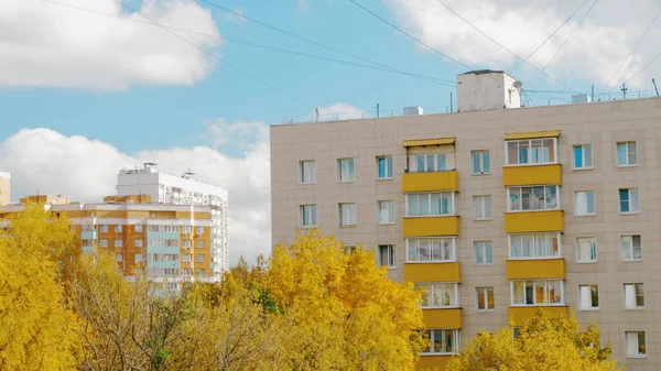 주택 및가 노란 나무 — 스톡 사진