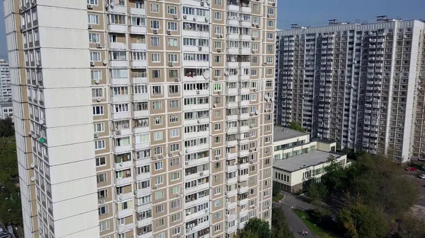 모스크바 공중 도시 경관, 러시아의 일부로 패널 아파트 블록 — 스톡 사진