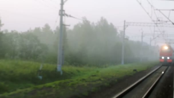 Coming Of Passenger Train — Stock Video