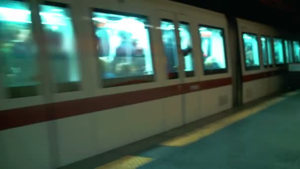 Yeraltı treni geçiyor. — Stok video