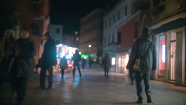 Venetianska gatan på kvällen — Stockvideo