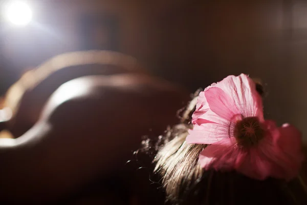 Woman at beauty spa prepared for procedure — Stock Photo, Image