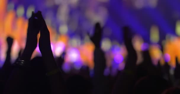 Grateful Public Applauding during the Concert — Stock Video