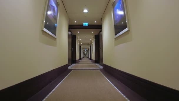 Corridoio dell'Hotel Moderno — Video Stock