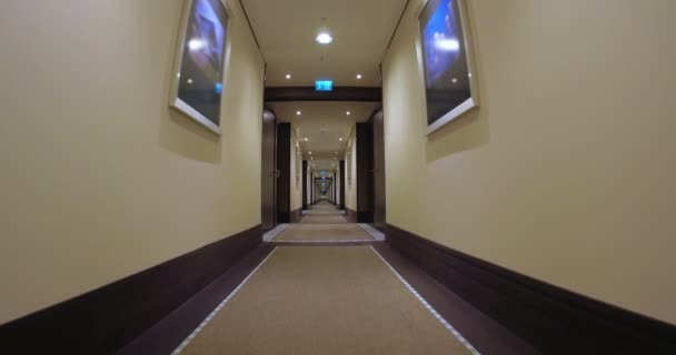 Corridor of Modern Hotel — Stock Footage Corridor of Modern Hotel Stock Footage